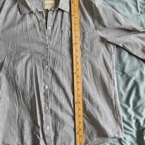 Sezane tomboy shirt striped button up - Picture 11 of 13